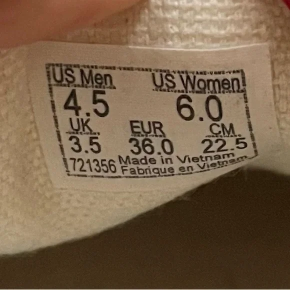 Vans Platform Red Checkered Sneaker Shoes Women’s 6/Men’s 4.5 - Picture 9 of 11